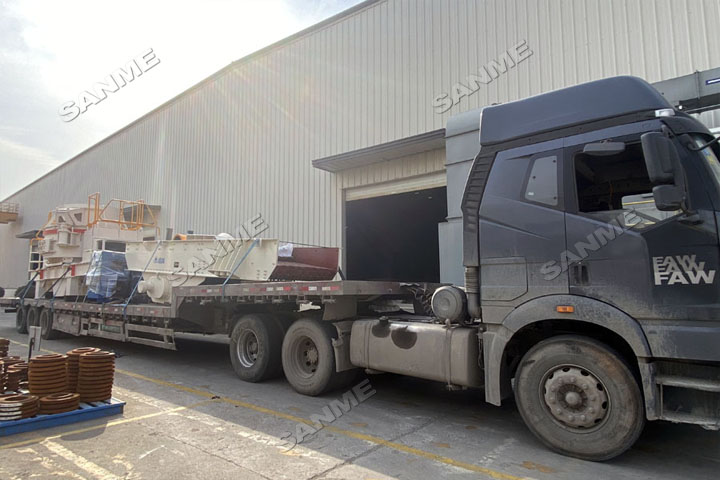 新年發(fā)貨忙｜上海山美股份高性能破碎篩分裝備發(fā)往安徽銅陵，服務(wù)于當(dāng)?shù)啬戤a(chǎn)300萬(wàn)噸骨料生產(chǎn)線